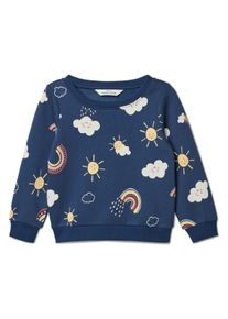 Tchibo - Kinder-Sweatshirt mit angerauter Innenseite - Kinder - Gr. 122/128 - dunkelblau/print