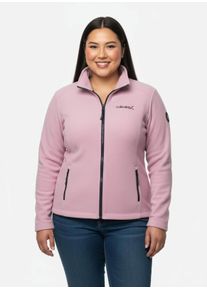 sheego Gro&szlig;e Gr&ouml;&szlig;en Fleecejacke mit Stickerei, ros&eacute;, Gr&ouml;&szlig;e 54 - Damen