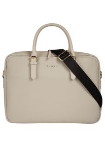 Aktentasche Bugatti "ELLA SAFFIANO", Damen, Gr. B/H/T: 38cm x 27cm x 6cm onesize, beige, Polyurethan (PU), Taschen Aktentasche
