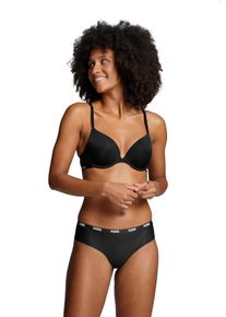 Push-up-BH Puma "Puma WOMEN PUSHUP BRA 1P HANG", Damen, Gr. 75, Cup B, schwarz, Obermaterial: 84% Polyamid, 16% Elasthan, BHs Push-up-BH, mit gepolsterten Cups, mit B&uuml;gel