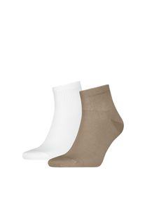 Socken Calvin Klein Jeans "CKJ MEN QUARTER 2P SHADOW RIB LOGO", Damen, gr&uuml;n (khaki, wei&szlig;), Baumwollmischung, unifarben, normal, Socken Socken, mit elastischem Komfortbund