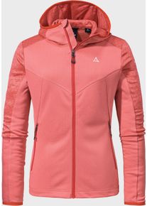 Sch&ouml;ffel Fleecejacke SCH&Ouml;FFEL "Fleece Hoody Svardalen L", Damen, Gr. 42, rosa (3245, rosa), Oberstoff Rumpf unten: 100% Polyester Oberstoff Rumpf oben: 100% Polyester, regular fit, hoch geschlossener Ausschnitt, Jacken Fleecejacke