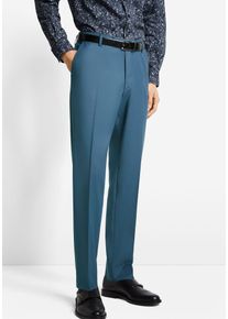 B&uuml;gelfaltenhose Cinque "CIMONOPOLI-H", Herren, Gr. 94, S-Gr, blau (petrol), Web, Obermaterial: 53% Polyester, 43% Schurwolle, 4% Elasthan, unifarben, slim fit lang, Hosen B&uuml;gelfaltenhose, mit Logopr&auml;gung