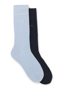 Businesssocken BOSS "2P RS Bamboo 1027", Damen, Gr. 39-42, blau (light, pastel blau 450), Viskose, unifarben, elastisch, Socken Businesssocken, mit Strickb&uuml;ndchen