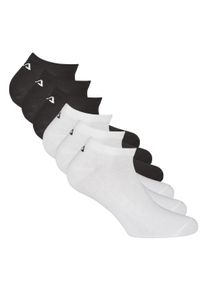 Sneakersocken Fila "Socken 6er Pack", Damen, Gr. 39-42, schwarz (schwarz, wei&szlig;), Obermaterial: 75% Baumwolle CO. 23% Polyester PES. 2% Elasthan EL., Socken Sneakersocken