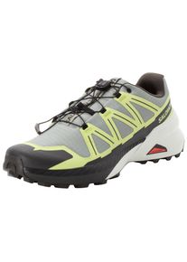 Trailrunningschuh Salomon "SPEEDCROSS PEAK", Herren, Gr. 45, gr&uuml;n (wrought iron, sharp gr&uuml;n, peat), Synthetik, Textil, Schuhe Trailrunningschuh, wasserdicht