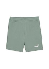 Trainingsshorts Puma "ESS 2 COLOR NO. 1 LOGO SHORTS TR B", Jungen, Gr. 140, N-Gr, gr&uuml;n (gr&uuml;n moon), Sweatware, Obermaterial: 68% Baumwolle, 32% Polyester, bedruckt, regular fit kniefrei, Hosen Trainingsshorts, f&uuml;r Jugendliche, mit Eingrifftaschen, Regular Fit