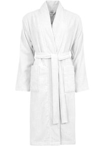 Damenbademantel Bugatti "Paola, ideal f&uuml;r Sauna & Spa, Hotelbademantel, Morgenmantel" Gr. XS, wei&szlig;, L:110cm, Webvelours, Hausm&auml;ntel, Damenbademantel, Kimonomantel