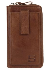 SPIKES & SPARROW Geldb&ouml;rse SPIKES & SPARROW, Damen, braun (cognac), Leder, leicht gl&auml;nzend, unifarben, Kleinlederwaren Geldb&ouml;rse, echt Leder