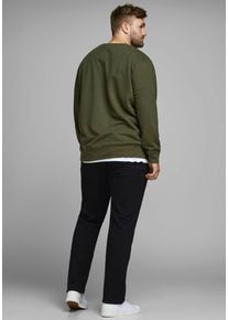 Jack & Jones PlusSize Slim-fit-Jeans "Tim", Herren, Gr. 46, L&auml;nge 34, schwarz (schwarz denim), Denim/Jeans, Obermaterial: 70% Baumwolle, 28% Polyester, 2% Elasthan, JACK & JONES PLUSSIZE, schmal, Jeans Slim-fit-Jeans, Bis Jeans Weite 48