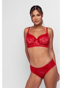 Fullcup-BH Dorina "Hasina", Damen, Gr. 70, Cup F, rot, Spitze, Obermaterial: 65% Polyamid, 23% Polyester, 12% Elasthan, unifarben, BHs Fullcup-BH, leicht gepolsterte Cups, Spitze