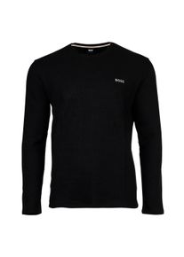 Longsleeve BOSS "Longsleeve Waffle Longsleeve 1er Pack", Damen, Gr. L, schwarz, Obermaterial: 60% Baumwolle CO. 40% Polyester PES., Shirts Longsleeve