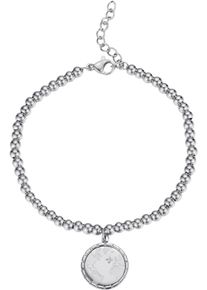 Armband Firetti "Schmuck Geschenk Edelstahl Armschmuck Armkette Planet Earth Welt", silber (edelstahlfarben, kristallwei&szlig;, kristallwei&szlig;), Armb&auml;nder, Damen, 21cm, Edelstahl, Armband, mit Zirkonia (synth.)