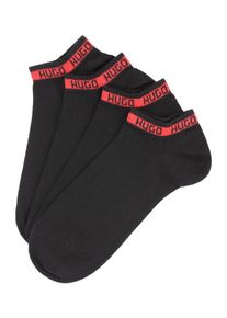 Freizeitsocken HUGO UNDERWEAR "2P AS TAPE CC", Damen, Gr. 39-42, schwarz (schwarz 001), Baumwollmischung, unifarben, Socken Freizeitsocken, mit Logo