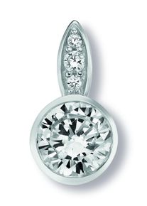 Kettenanh&auml;nger ONE ELEMENT "Zirkonia Anh&auml;nger aus 925 Silber", silber, Schmuckanh&auml;nger, Damen, mit Zirkonia, Silber 925 (Sterlingsilber), Kettenanh&auml;nger
