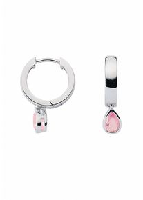 Adelia&acute;s Paar Creolen ADELIA&acute;S "925 Silber Ohrringe Creolen mit Zirkonia &Oslash; 14,7 mm", bunt, Ohrringe, Damen, Silber 925 (Sterlingsilber), Paar Creolen