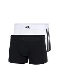 Trunk adidas Sportswear "Active Flex Cotton 3 Stripes", Herren, Gr. M, 011, schwarz, Single Jersey, Obermaterial: 95% Baumwolle, 5% Elasthan, k&ouml;rpernah, Unterhosen Trunk, flexibler 4-Wege-Stretch, elastisch, Logo-Bund, ohne Eingriff
