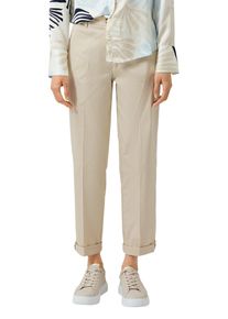 Anzughose s.Oliver BLACK LABEL, Damen, Gr. 46, N-Gr, grau beige, Web, Obermaterial: 97% Baumwolle, 3% Elasthan, unifarben, slim fit kn&ouml;chelfrei, Hosen Anzughose, mit Taschen