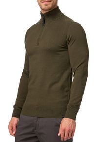 Troyer INDICODE "INAncona", Herren, Gr. XL, gr&uuml;n (army), Strick, Obermaterial: 80% Baumwolle, 20% Polyester, unifarben, regular fit, ohne Ausschnitt, Pullover Troyer