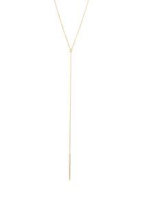 Y-Kette Elli "Halskette Y-Kette Stab 925 Sterling Silber" Gr. 45, gold, Halsketten, Damen, ohne Stein, Silber 925 (Sterlingsilber), Y-Kette