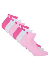 Kurzsocken Fila "Socken 6er Pack", Damen, Gr. 39-42, pink (pink panther), Obermaterial: 75% Baumwolle CO. 23% Polyester PES. 2% Elasthan EL., Socken Kurzsocken