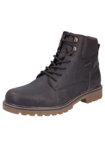 Winterstiefelette Rieker, Herren, Gr. 46, kastanie, Leder, Lederimitat, unifarben, Schuhe Winterstiefelette, Winterboots, Schn&uuml;rboots mit wasserabweisender RiekerTEX-Membran