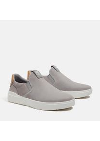 Sneaker Timberland "Seneca Bay LOW SLIP ON SNEAKER", Herren, Gr. 43,5, lt gry nubuc, Leder, Schuhe Sneaker