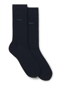 Businesssocken BOSS "2P RS Bamboo 1027", Damen, Gr. 43-46, blau (dunkelblau 401), Viskose, unifarben, elastisch, Socken Businesssocken, mit Strickb&uuml;ndchen