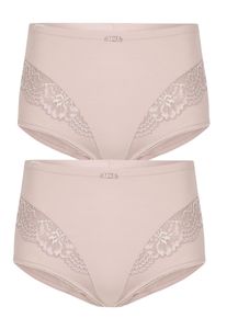 Miederslip SuSa "2er Pack Miederslip London", Damen, Gr. 50, beige (nude nude), Stoff, Obermaterial: 75% Polyamid PA. 25% Elasthan EL., Unterhosen Miederslip