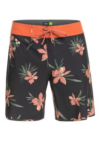 Boardshorts Quiksilver "Surfsilk Scallop 18", Herren, Gr. 28(XS), braun (tarmac), 53% Polyester, 35% Polyester, 12% Elasthan, Hosen Boardshorts