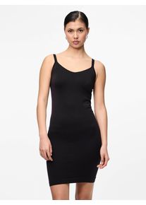 Unterkleid Pieces "PCBALLROOM LONG SINGLET NOOS BC", Damen, Gr. S, N-Gr, schwarz, Jersey, Obermaterial: 95% Nylon, 5% Elasthan, unifarben, slim fit, V-Ausschnitt, Kleider Unterkleid, mit Shaping-Effekt