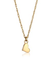 Kette mit Anh&auml;nger Elli "Halskette Herz Anh&auml;nger 925 Silber" Gr. 40, gold, Halsketten, Damen, ohne Stein, Silber 925 (Sterlingsilber), Kette mit Anh&auml;nger