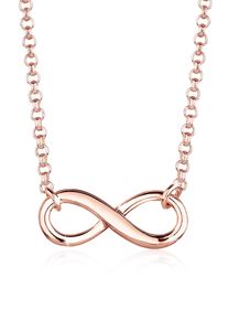 Choker Elli "Halskette Choker Infinity Symbol Unendlichkeit 925 Silber" Gr. 38, rosa (rosegold), Halsketten, Damen, ohne Stein, Silber 925 (Sterlingsilber), Choker