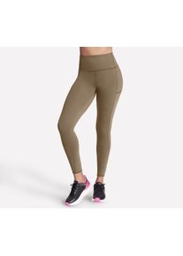 Leggings Skechers "Women's High Waisted Legging", Damen, Gr. XS, N-Gr, grau, Obermaterial: 88% Nylon, 12% Elasthan, Hosen Leggings