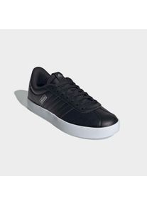 Sneaker adidas Sportswear "VL COURT 3.0 SKATEBOARDING", Damen, Gr. 43, schwarz (core schwarz, core schwarz, silber metallic), Synthetik, Textil, Schuhe Sneaker, inspiriert vom Desing des adidas samba