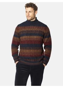 Rollkragenpullover Babista "Pullover VANNIGITO", Herren, Gr. XL, rot (dunkelrot gestreift), Obermaterial: 50% Wolle mw. 50% Polyacryl PAN., Pullover Rollkragenpullover