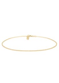 Choker Elli "Halskette Choker Kette Basic ohne Anh&auml;nger 925 Silber" Gr. 36, gold, Halsketten, Damen, ohne Stein, Silber 925 (Sterlingsilber), Choker