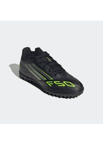 Fu&szlig;ballschuh adidas Performance "F50 CLUB KUNSTRASEN KINDER", Kinder, Gr. 35, schwarz (core schwarz, iron metallic, lucid lemon), Synthetik, Schuhe Fu&szlig;ballschuh, f&uuml;r harte Untergr&uuml;nde Asche und Kunstrasen, f&uuml;r Kinder & Jugendliche