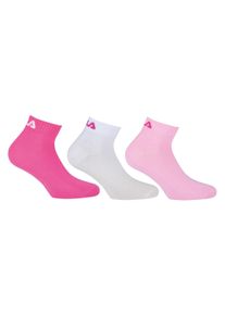 Sneakersocken Fila "Socken 3er Pack", Damen, Gr. 35-38, pink (pink panther), Obermaterial: 75% Baumwolle CO. 23% Polyester PES. 2% Elasthan EL., Socken Sneakersocken