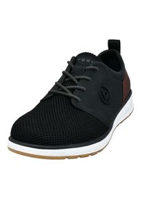 Sneaker Bugatti, Herren, Gr. 40, schwarz, Lederimitat, Textil, Schuhe Sneaker, mit Ziern&auml;hten, Freizeitschuh, Halbschuh, Schn&uuml;rschuh