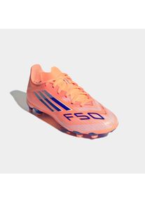Fu&szlig;ballschuh adidas Performance "F50 LEAGUE MULTI-GROUND KINDER-STIEFEL", Kinder, Gr. 30, beam orange, lucid blau, cloud wei&szlig;, Synthetik, Textil, Schuhe Fu&szlig;ballschuh, geeignet f&uuml;r Rasen- und Kunstrasenpl&auml;tze, f&uuml;r Kinder & Jugendliche