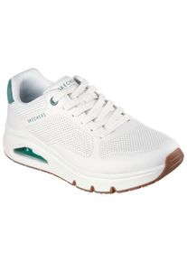 Sneaker Skechers "UNO ICON", Herren, Gr. 42, wei&szlig;, gr&uuml;n, Leder, Schuhe Sneaker, Keilsneaker, Sneaker mit Luftkissen