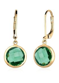 Paar Ohrh&auml;nger Elli Premium "Ohrringe H&auml;nger Gr&uuml;nquarz" Gr. 27, gr&uuml;n, Ohrringe, Damen, mit Stein, Silber 925 (Sterlingsilber), Paar Ohrh&auml;nger