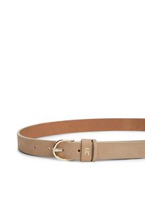Lederg&uuml;rtel Tommy Hilfiger "ESSENTIAL EFFORTLESS NUBUCK", Damen, Gr. 95, clayed pebble, Rindsleder, G&uuml;rtel Lederg&uuml;rtel, 3,5 cm, samtartig, leicht angeraut