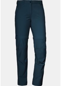 Sch&ouml;ffel Zip-away-Hose SCH&Ouml;FFEL "Pants Zip Off", Damen, Gr. 46, Normalgr&ouml;&szlig;en, dunkelblau, Oberstoff : 89% Nylon 11% Elasthan, Hosen Zip-away-Hose