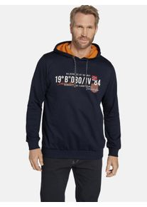 Kapuzensweatshirt Jan Vanderstorm "Sweatshirt JORRIT", Herren, Gr. 7XL, blau (dunkelblau), Obermaterial: 100% Baumwolle CO., Sweatshirts Kapuzensweatshirt