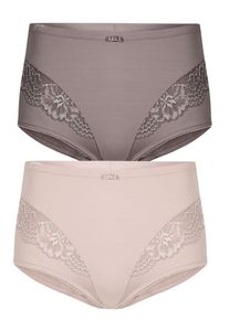 Miederslip SuSa "2er Pack Miederslip London", Damen, Gr. 38, bunt (nude frosty lavender), Stoff, Obermaterial: 75% Polyamid PA. 25% Elasthan EL., Unterhosen Miederslip