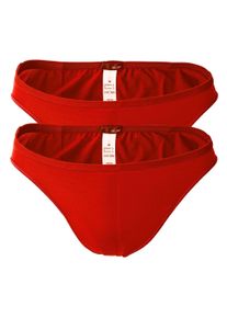 Slip HOM "Slip 2er Pack", Herren, Gr. M, rot, Obermaterial: 76% Polyamid PA. 24% Elasthan EL., Unterhosen Slip