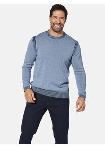 Rundhalspullover Jan Vanderstorm "Pullover GERTLUND", Herren, Gr. XXL, blau, Obermaterial: 100% Baumwolle CO., Pullover Rundhalspullover
