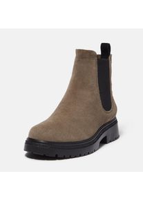 Chelseaboots Timberland "CAMBRIA VALLEYMID CHELSEA BOOT", Damen, Gr. 41,5, grau (medium grau suede), Leder, Schuhe Chelseaboots, Stiefelette, Winterschuhe, Ankle Boots